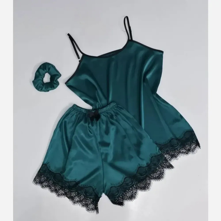 ست فانتزی ساتن الیکس خارجی درجه یک فری تا 44 همراه اسکرانچی