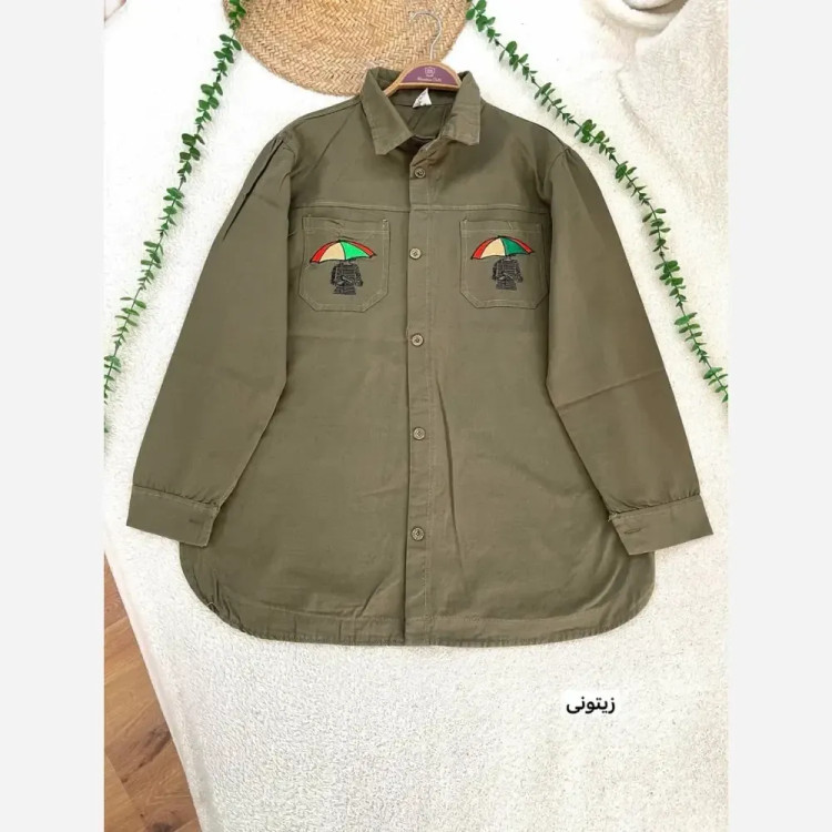 مانتو کتان پاییزه زنانه گلدوزی شده گرم بالا قد 79 رنگ بندی متنوع سایز L XL
