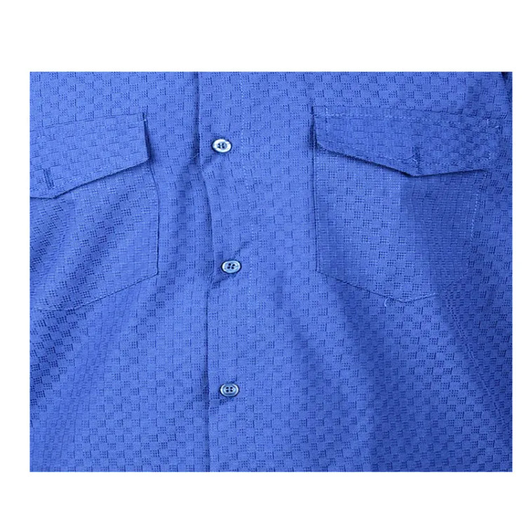 پیراهن مردانه آستین بلند چهارخانه تترون و ویسکوز دوجیب رگولار فیت