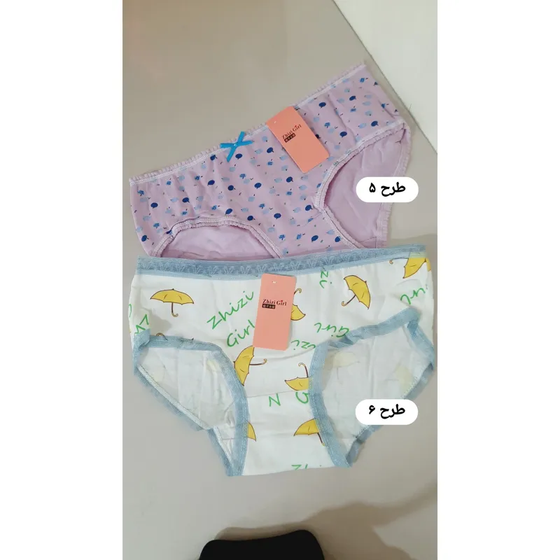 شورت دخترانه نخی طرحدار عروسکی تینیجری اسلیپ فاق دولایه سایز M تا XL
