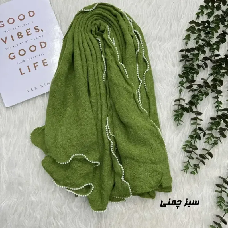 شال ساده نخی وارداتی دورنوار قواره 200 در 69 سانتیمتر