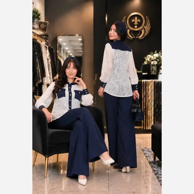 ست مجلسی نوردخت به همراه تل جنس سوپرمازراتی و گیپور فری سایز 38 تا 46