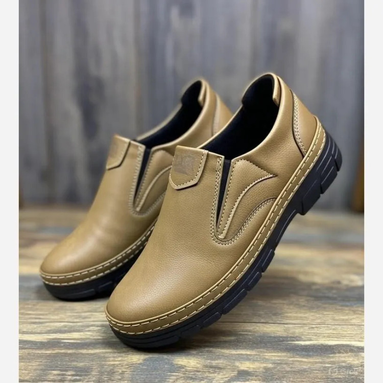 کفش طبی مردانه CAT چرم دوردوخت زیره پلیمری بادوام