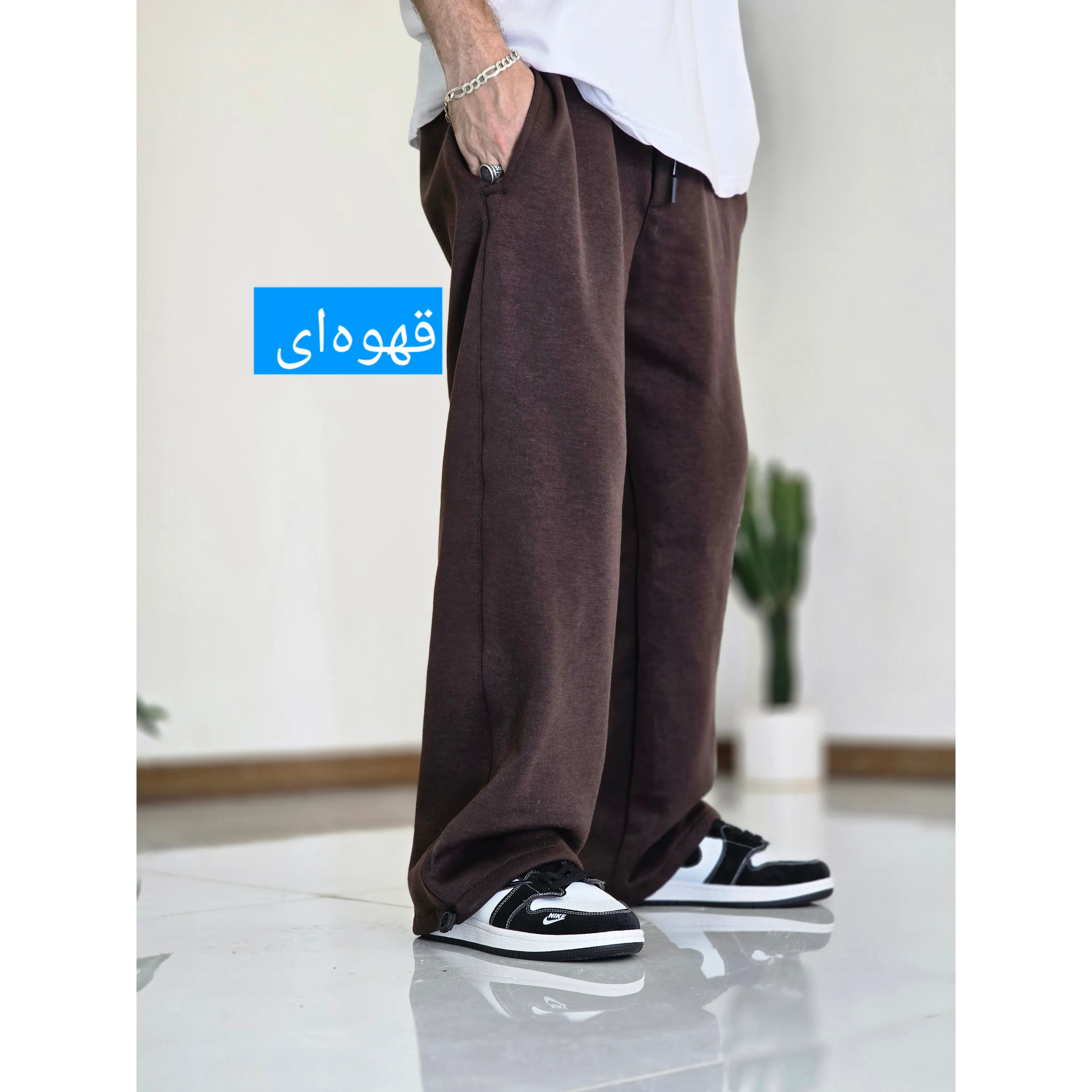 شلوار جاگر اسلش بگ گت دار دورس سه نخ مردانه و زنانه سایز بزرگ