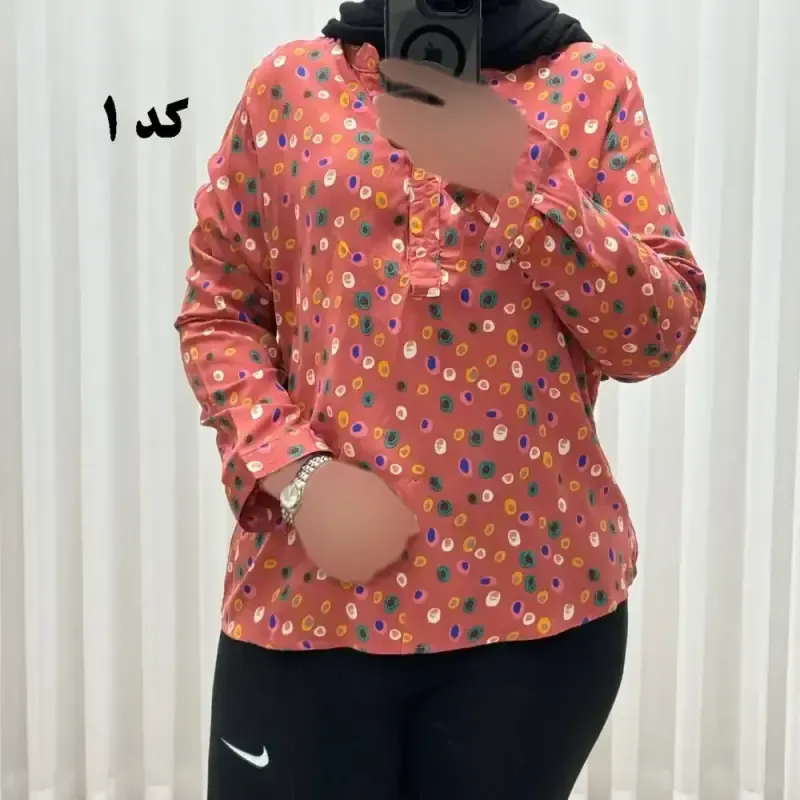 شومیز نخی وارداتی فری سایز تا سایز 50 تن خور شیک و راحت چهارفصل با دکمه جلو بدون سایه اندازی