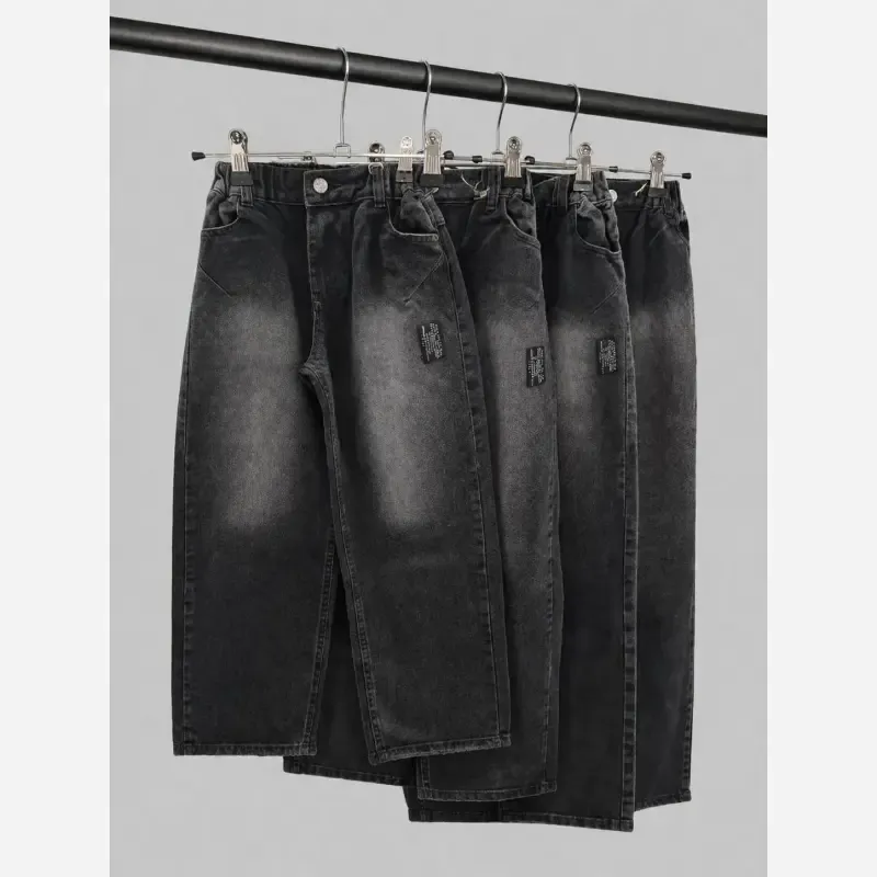 شلوار جین بچگانه نیم بگ بالونی سایز 7 تا 14 سال با کیفیت بالا